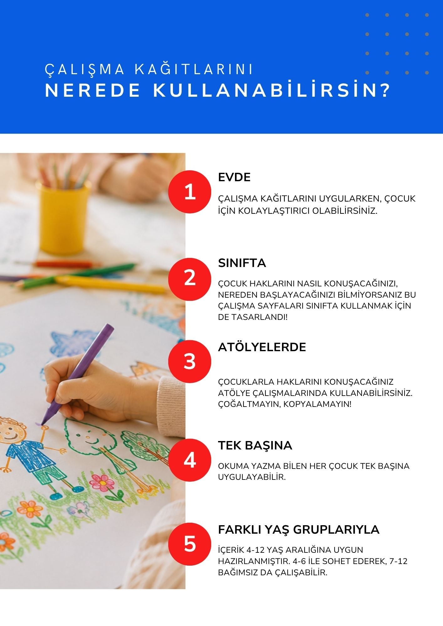 Çocuk Hakları Çalışma Kağıdı Seti 21 Sayfa PDF