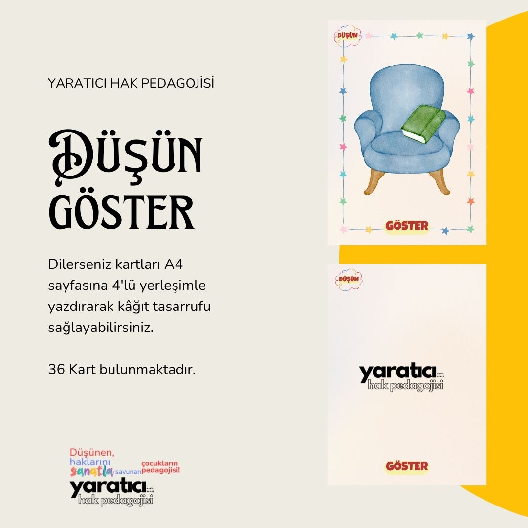 Düşün - Göster Yaratıcı Düşünme Oyunu, 36 Sayfa PDF Döküman