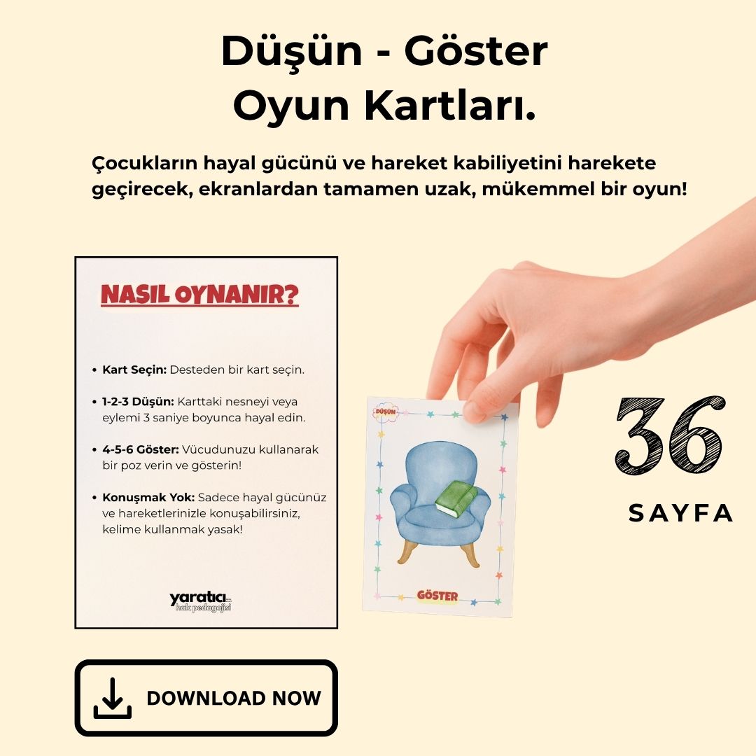 Düşün - Göster Yaratıcı Düşünme Oyunu, 36 Sayfa PDF Döküman