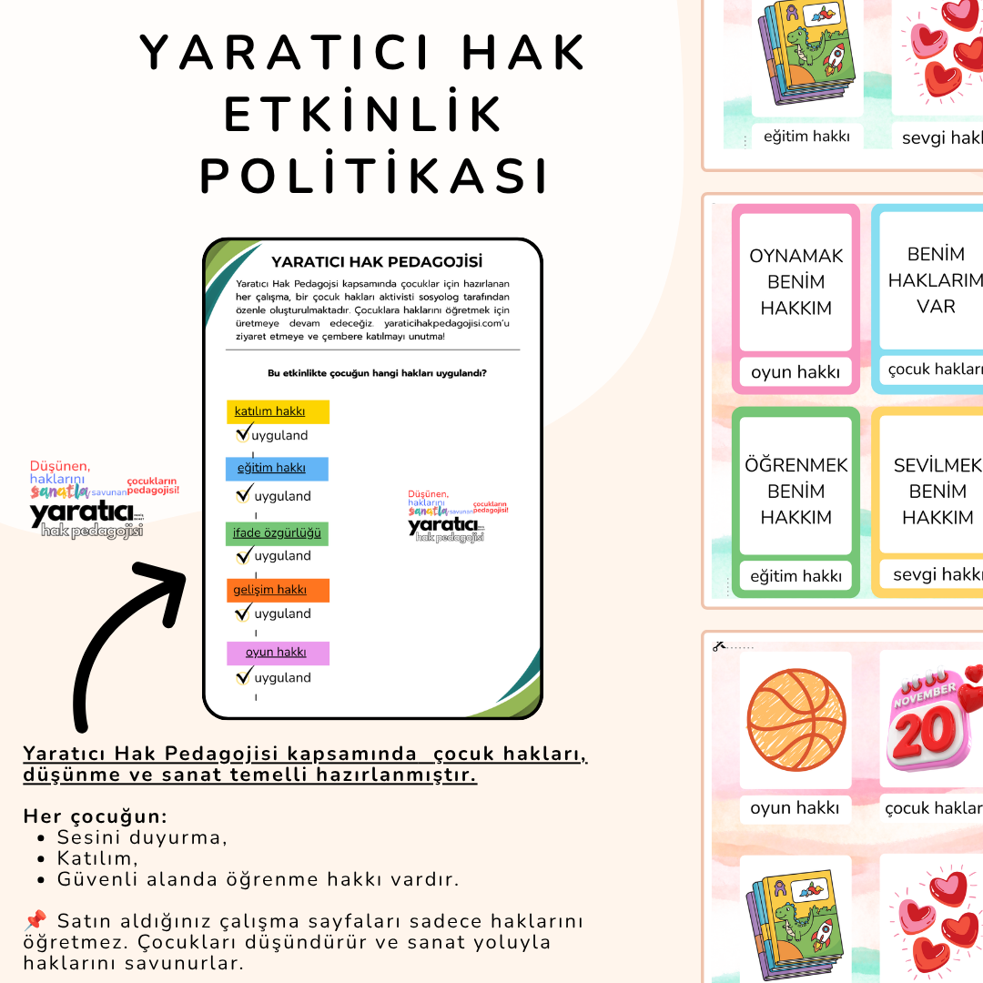 Çocuk Hakları Çalışma Kağıdı Seti 21 Sayfa PDF